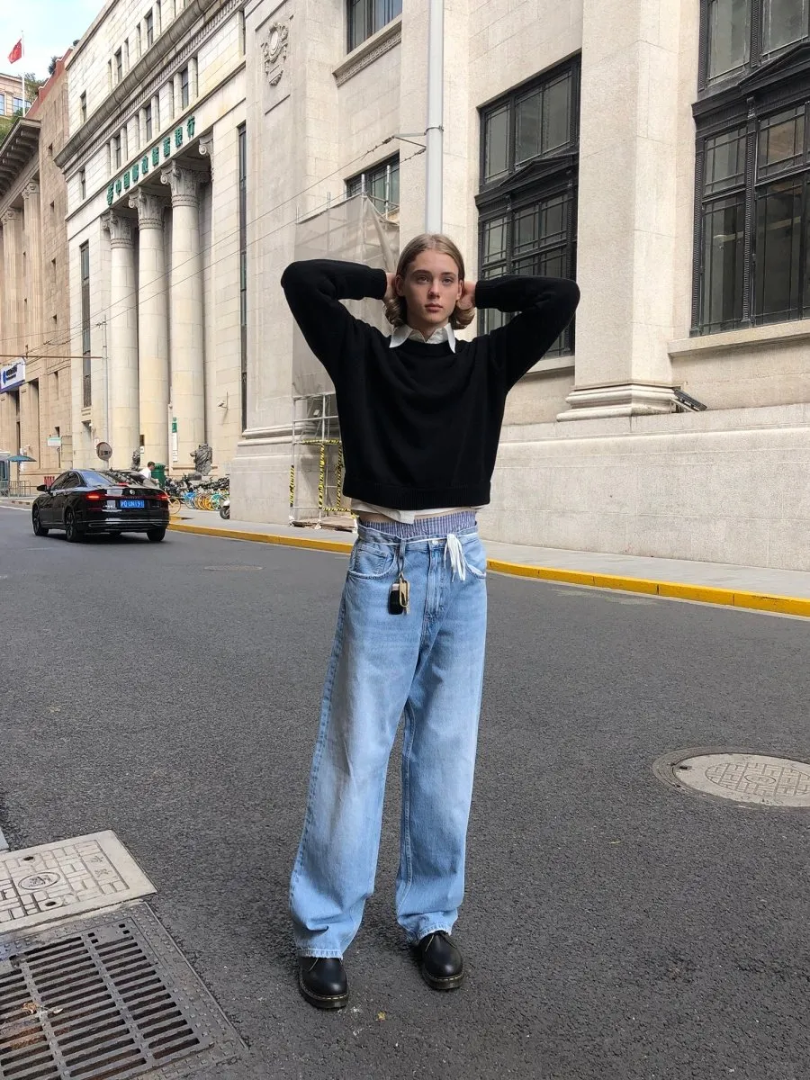 Short -length sweater   N2719