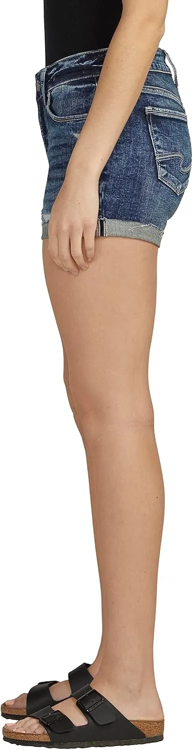 Silver Jeans Co. Women's Suki Mid Rise Curvy Fit Short