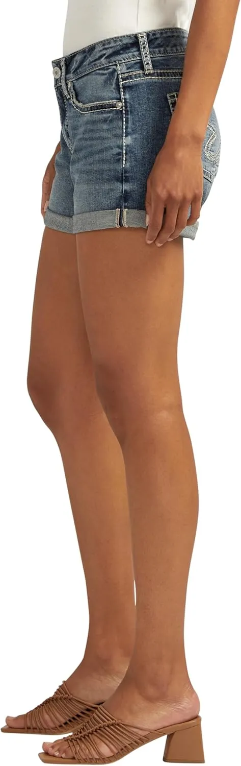 Silver Jeans Co. Women's Suki Mid Rise Curvy Fit Short