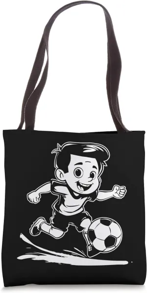 Soccer Boy Comic Tote Bag