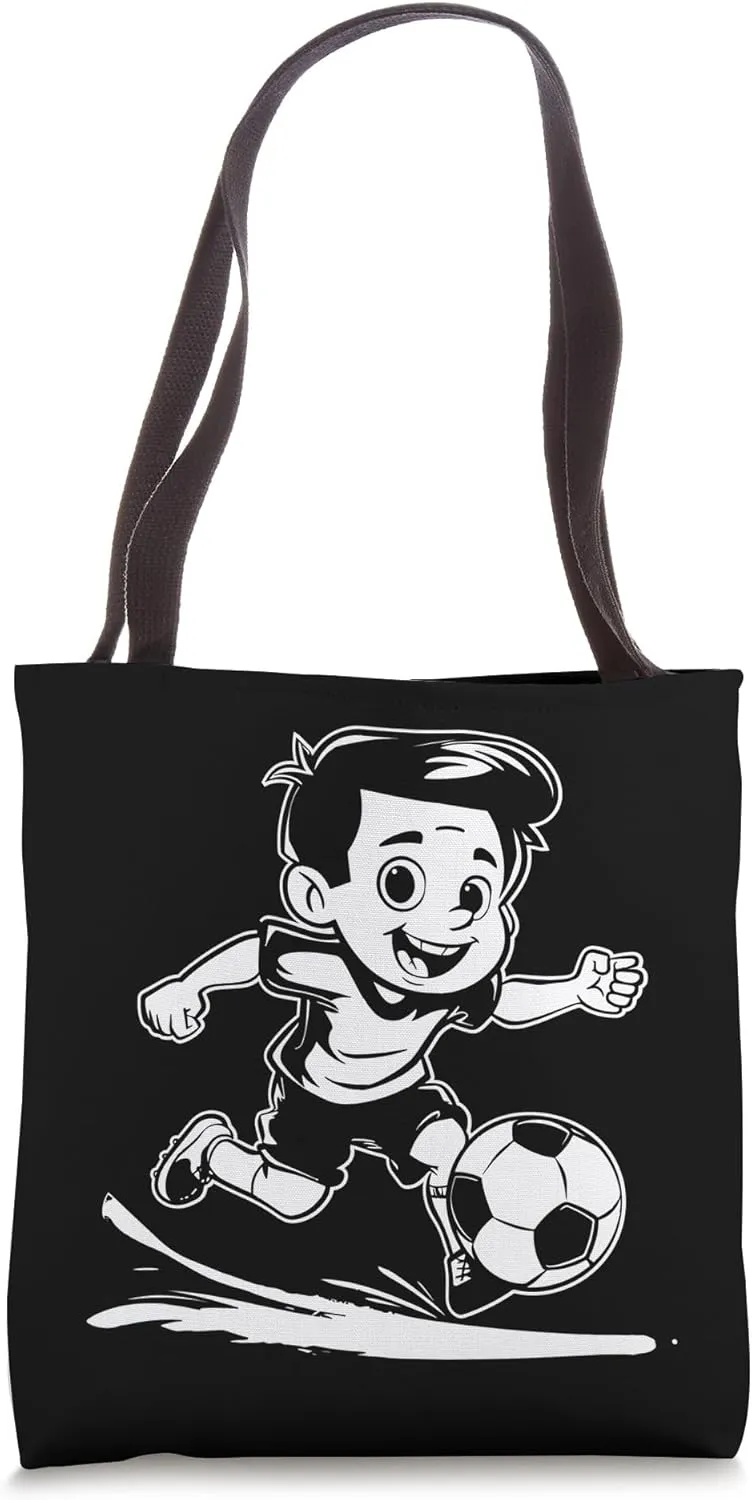 Soccer Boy Comic Tote Bag