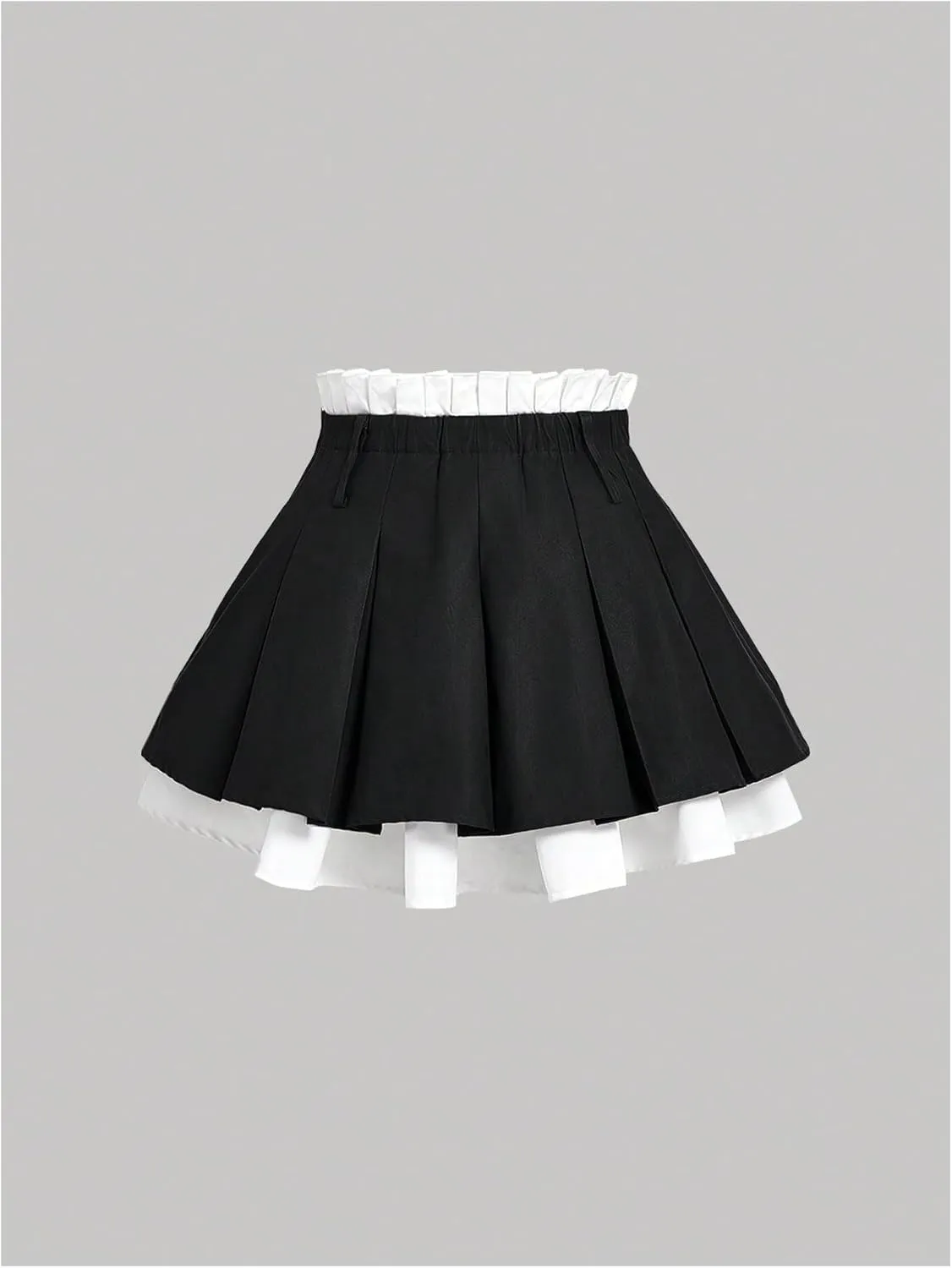 SOLY HUX Women's Mini Skirt Pleated High Waisted Layered A Line Color Block Casual Skirts