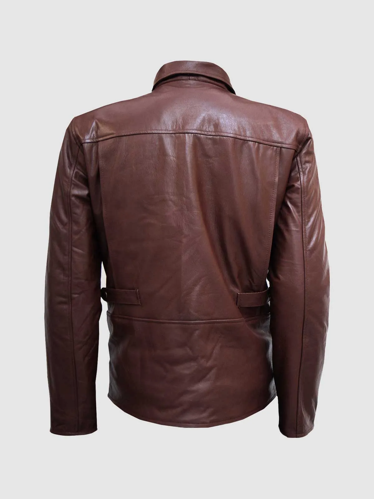 Super Unique Brown Leather Jacket Men's