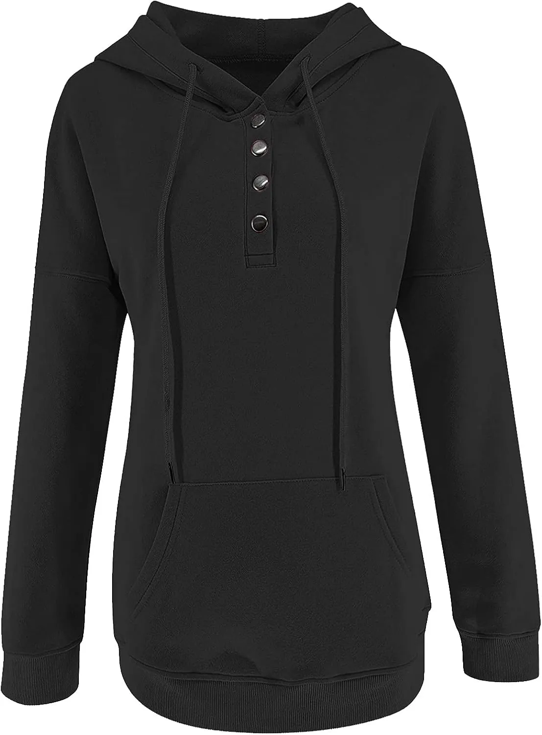 Sweatshirt For Women Christmas Womens Casual Hoodies Fall Solid Long Sleeve Sweatshirt Button Down