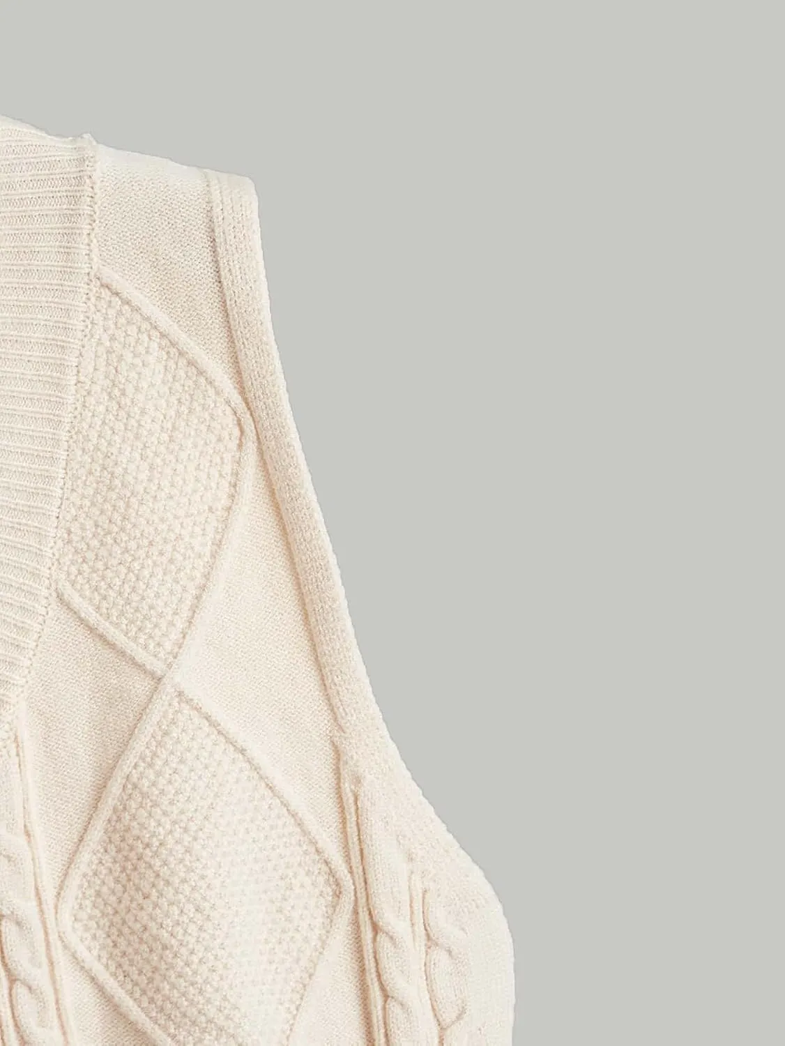 SweatyRocks Women's Basic Sleeveless V Neck Button Front Sweater Vest Knitted Cardigan