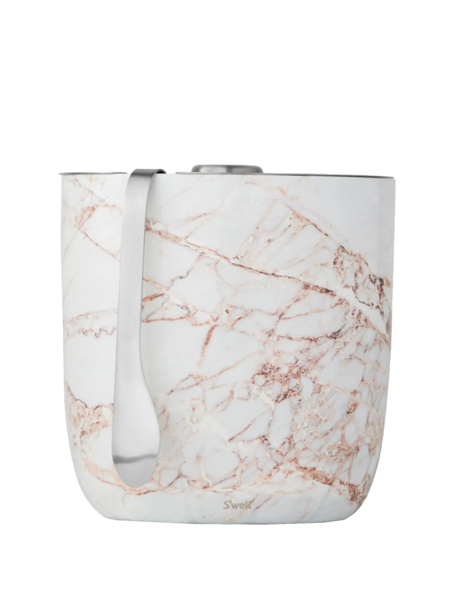 S'well 68oz Calacatta Gold Ice Bucket   Tongs
