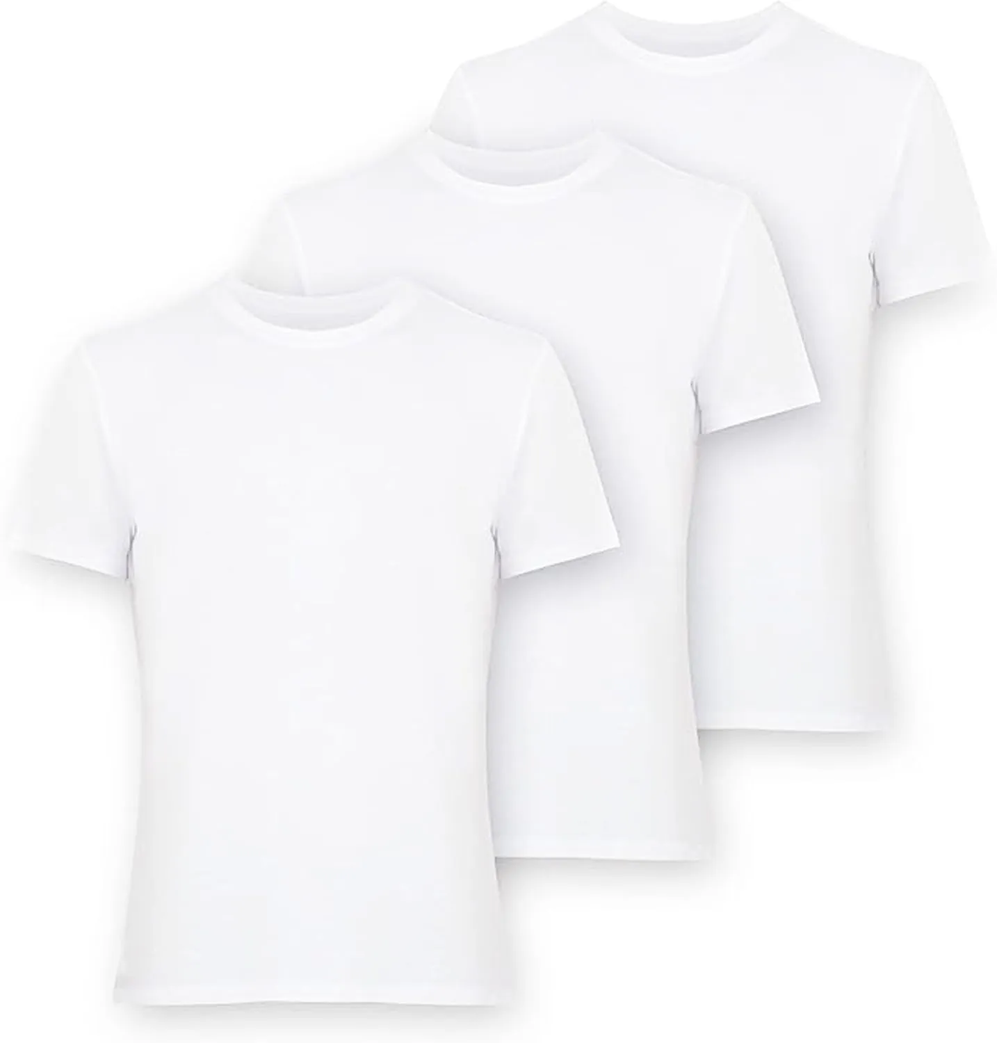 T-Shirts for Men Rayon Made from Bamboo Crewneck Undershirt Tees 3 Pack