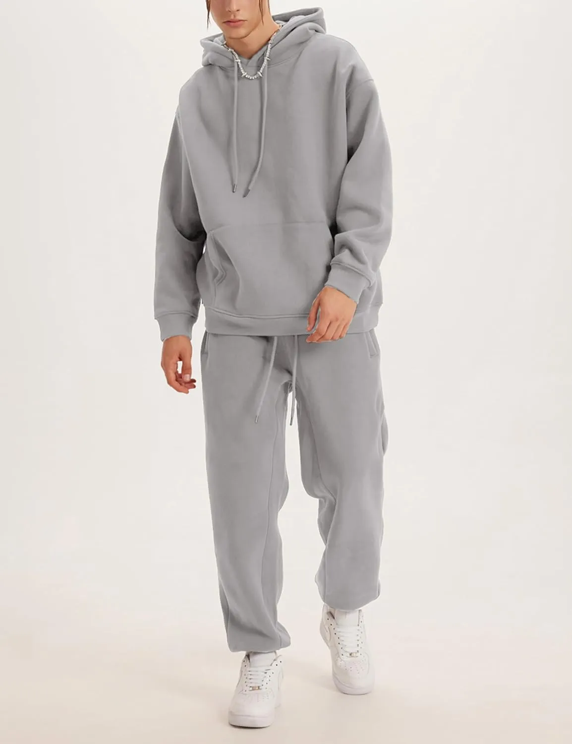 Tanming Mens Tracksuits 2 Piece Sweatsuit Sets Fleece Long Sleeve Hoodies Jogger Pants Athletic Jogging Outfits