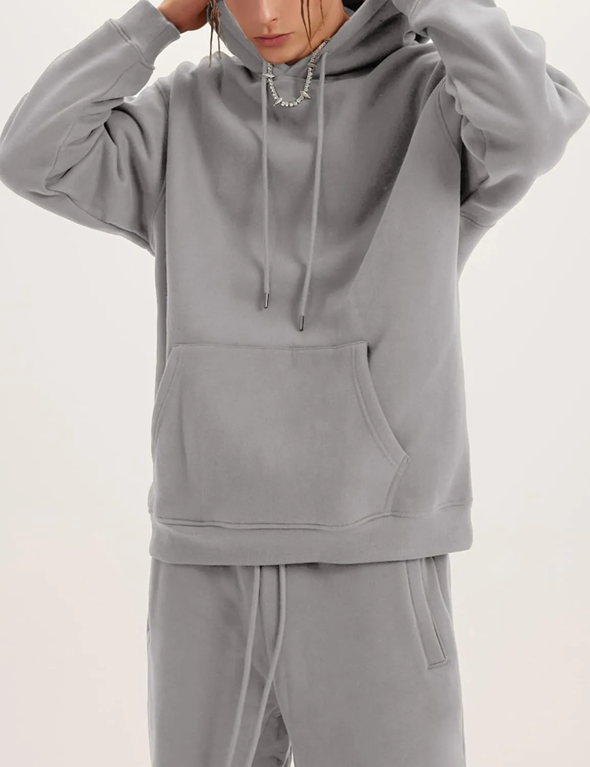 Tanming Mens Tracksuits 2 Piece Sweatsuit Sets Fleece Long Sleeve Hoodies Jogger Pants Athletic Jogging Outfits