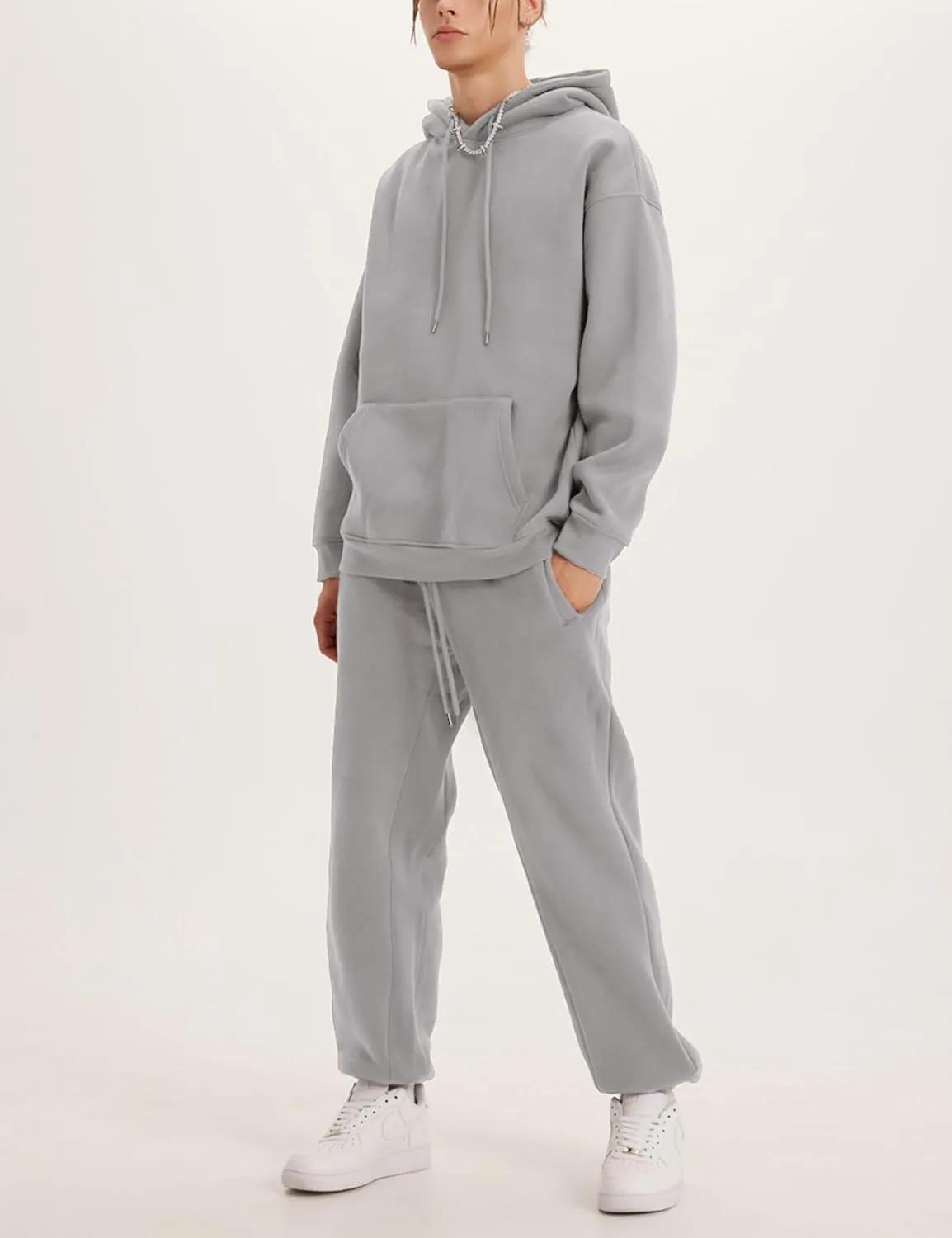 Tanming Mens Tracksuits 2 Piece Sweatsuit Sets Fleece Long Sleeve Hoodies Jogger Pants Athletic Jogging Outfits