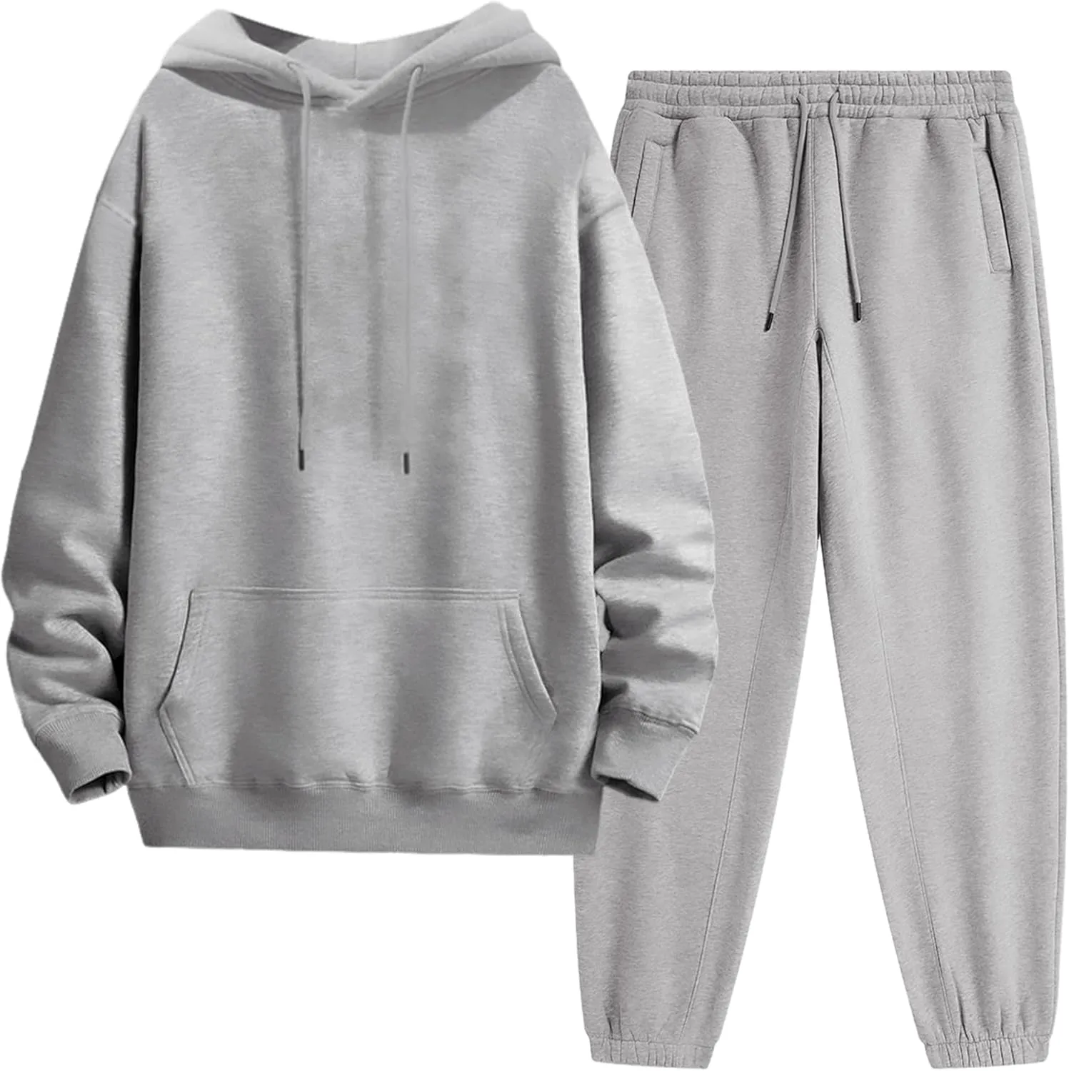 Tanming Mens Tracksuits 2 Piece Sweatsuit Sets Fleece Long Sleeve Hoodies Jogger Pants Athletic Jogging Outfits