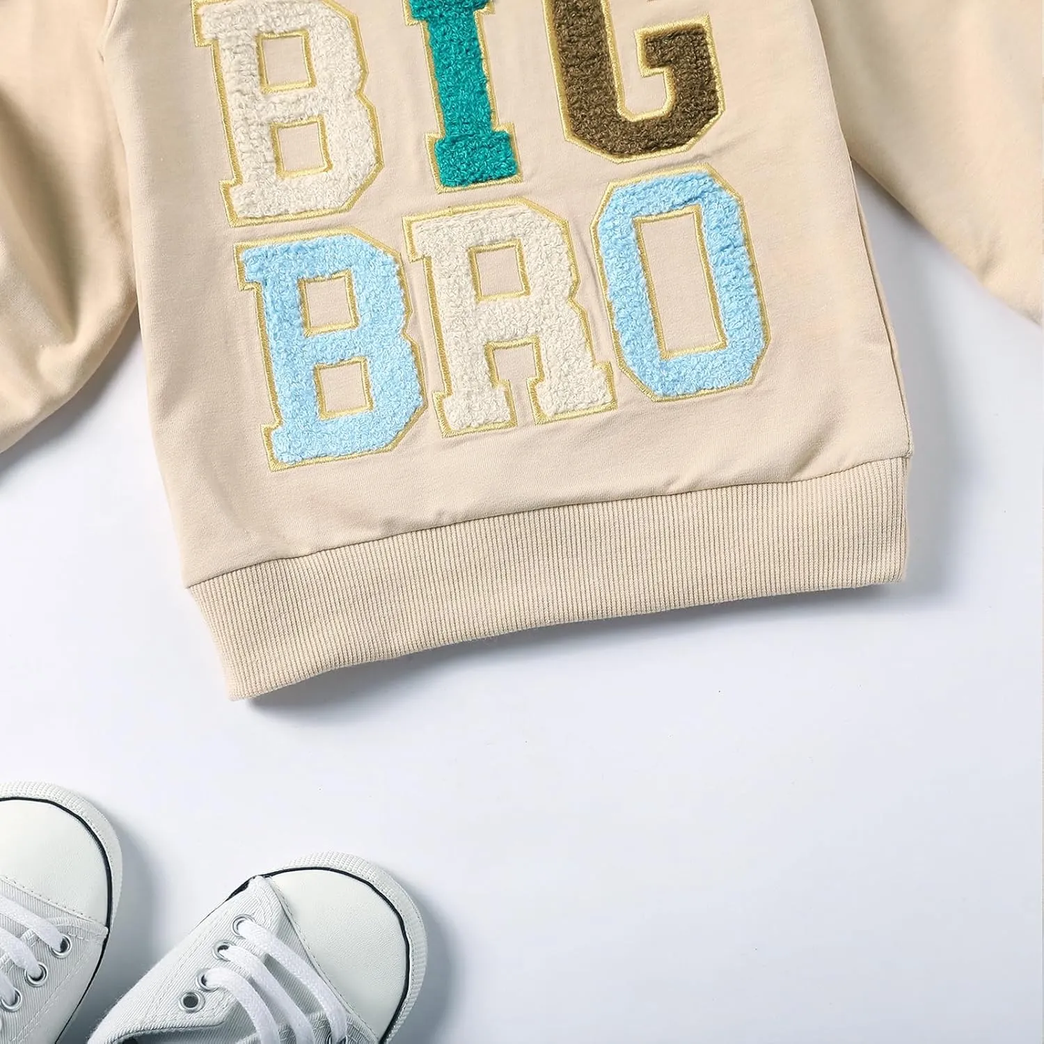 Toddler Baby Boy Girl Matching Clothes Big Sis Bro Crewneck Sweatshirt Oversized Sweater Outfits