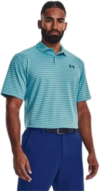 Under Armour Mens UA Matchplay Stripe Polo - Enhanced Breathability 4XL