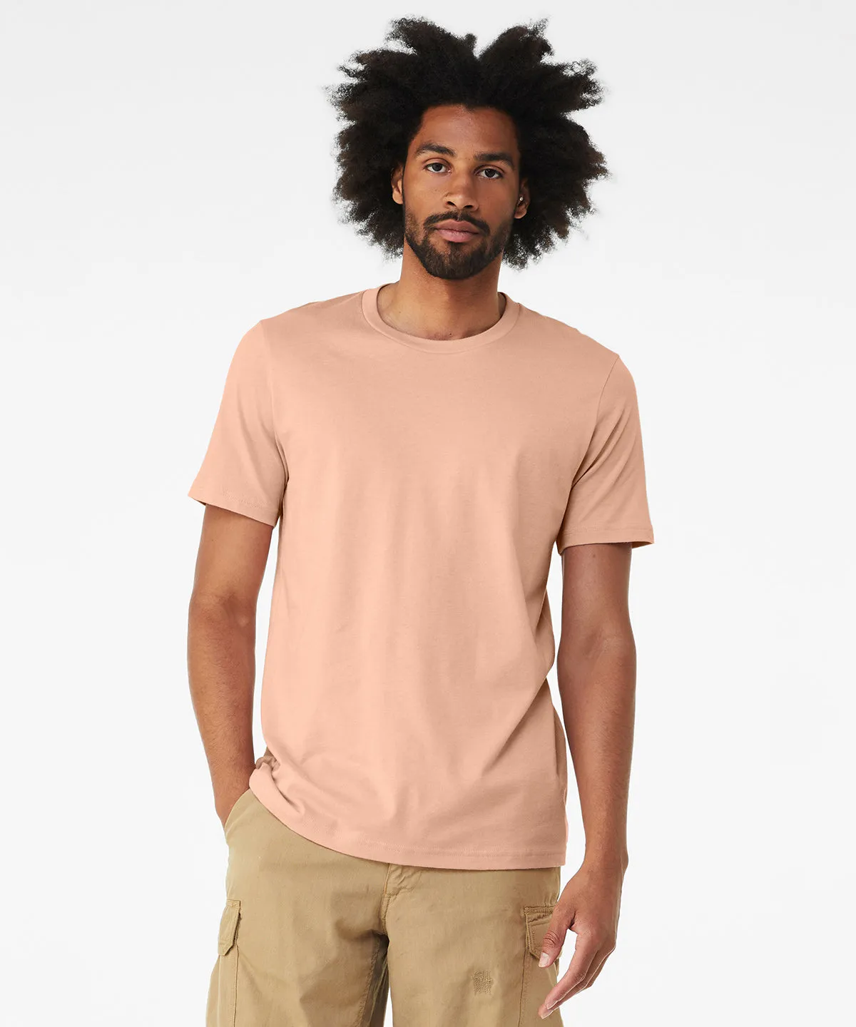 Unisex heather CVC short sleeve t-shirt | Heather Natural
