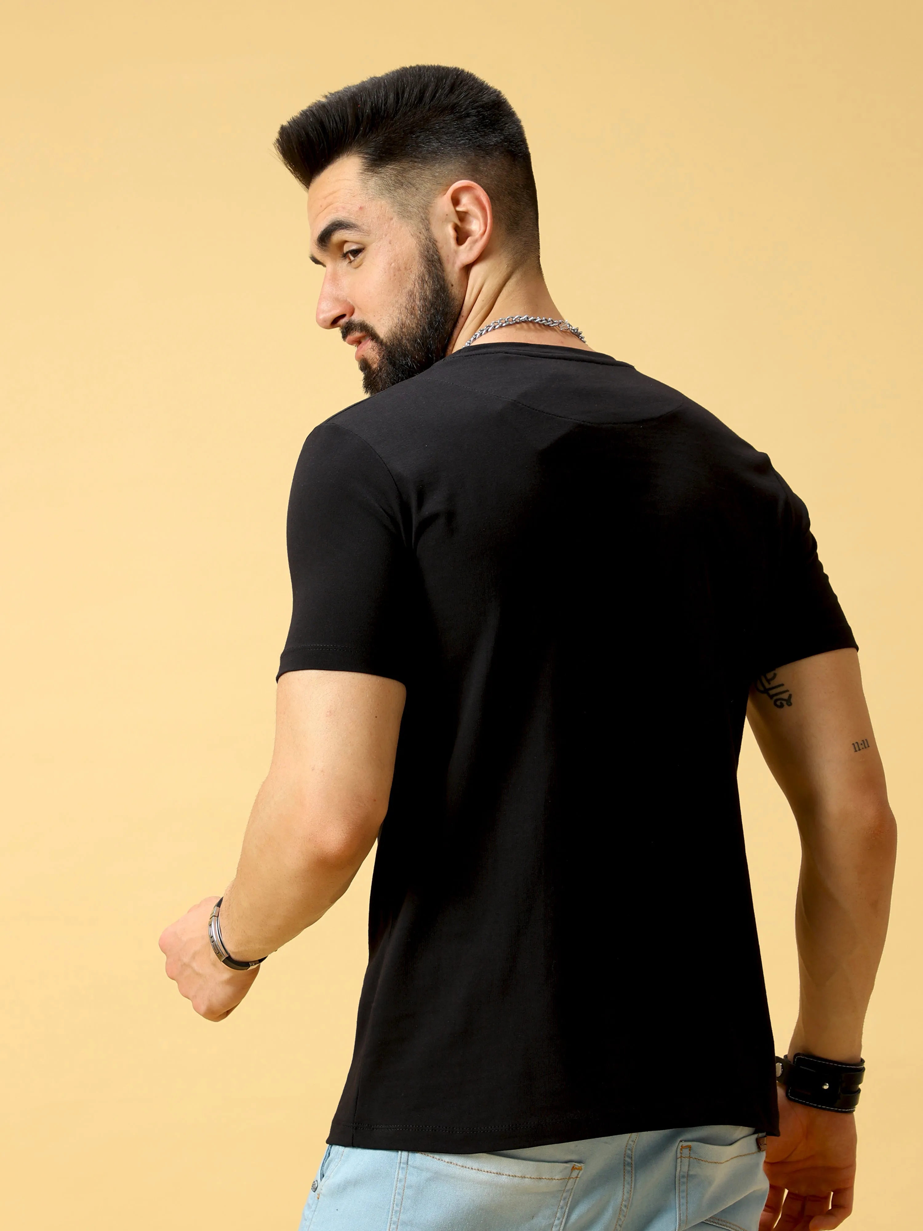 Unstoppable Grey Print Crew Neck T-Shirt