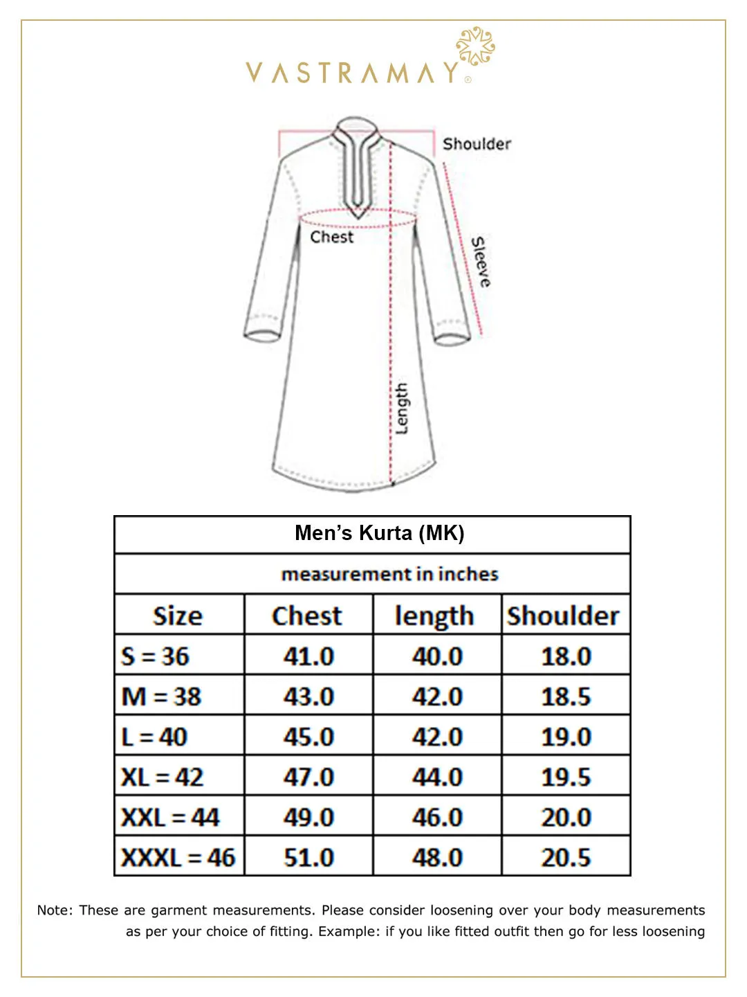 VASTRAMAY Men's Multi-Color Embellished Kurta