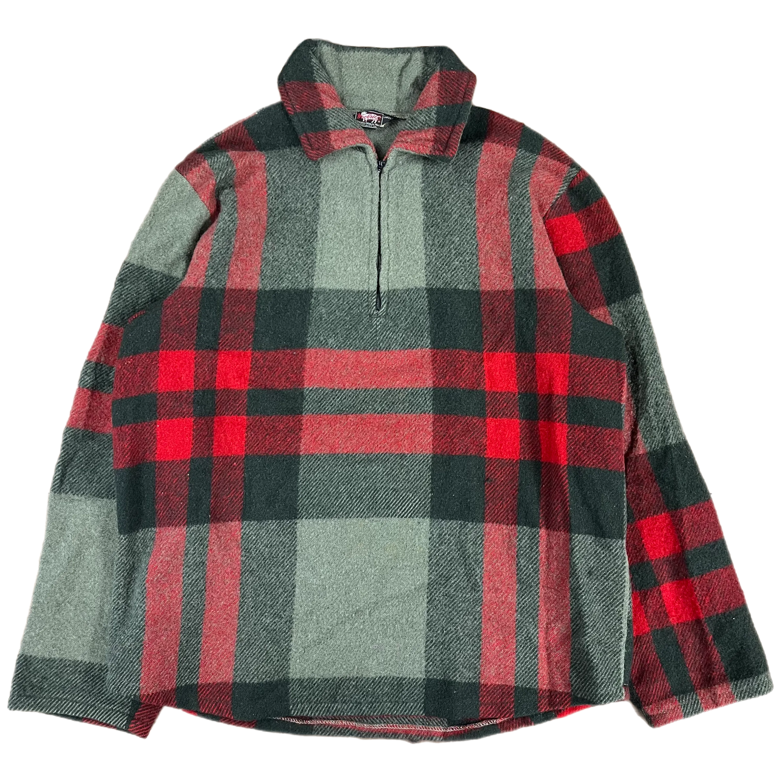 Vintage Woolrich Woolen Mills "Moth Proof" Quarter Zip Pull OVer