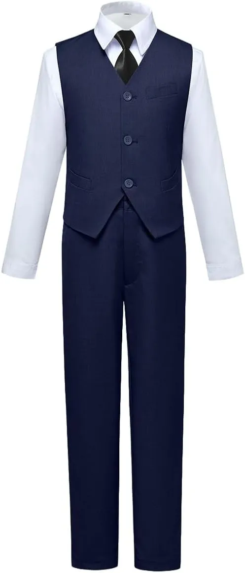 Visaccy Boys Suits Slim Fit Dress Clothes Ring Bearer Outfit