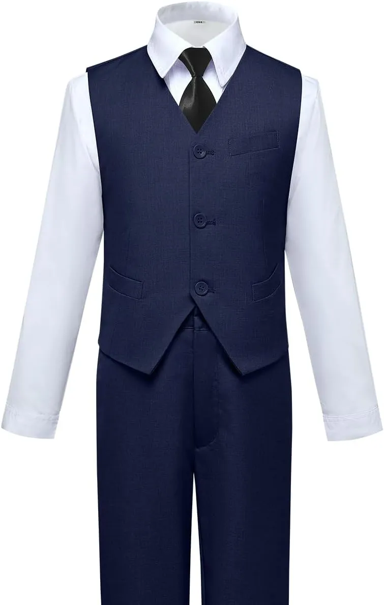Visaccy Boys Suits Slim Fit Dress Clothes Ring Bearer Outfit