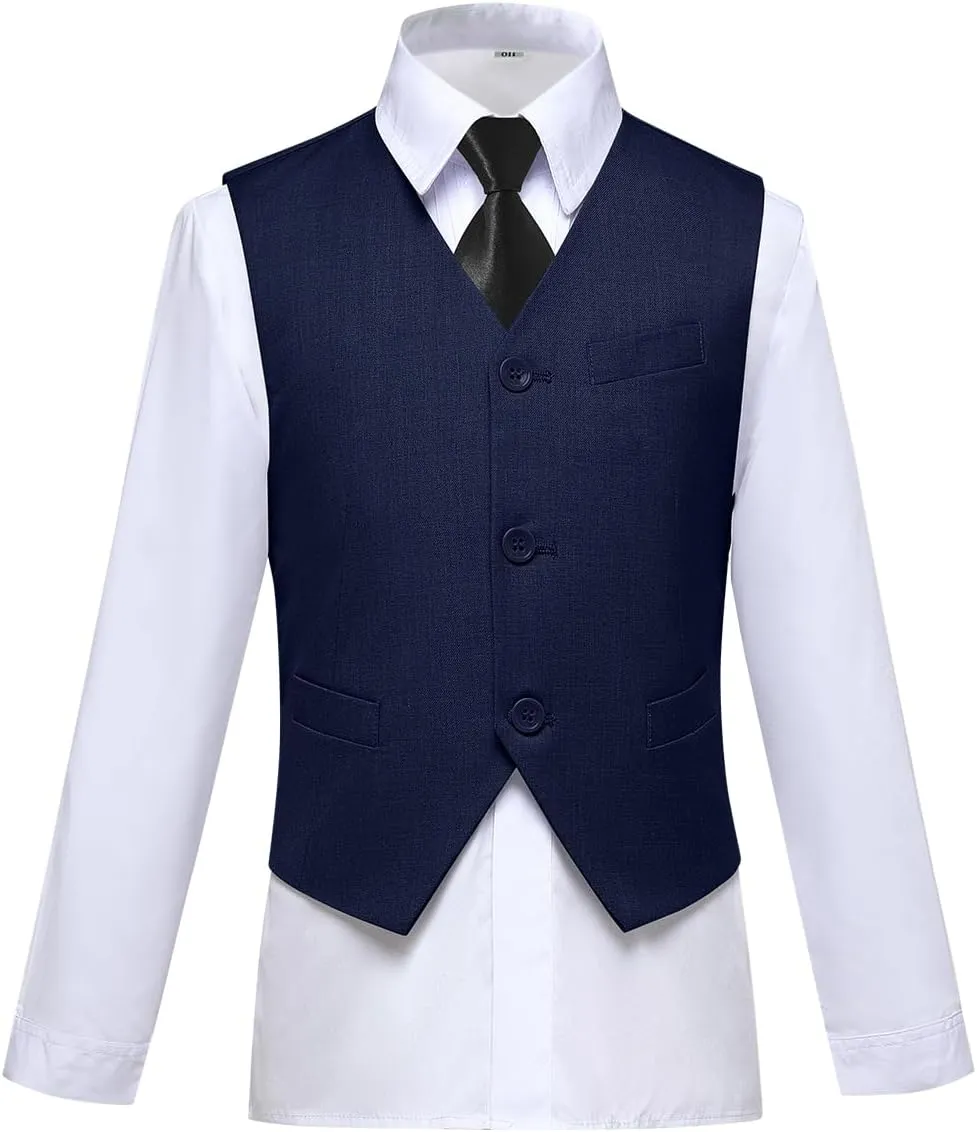 Visaccy Boys Suits Slim Fit Dress Clothes Ring Bearer Outfit