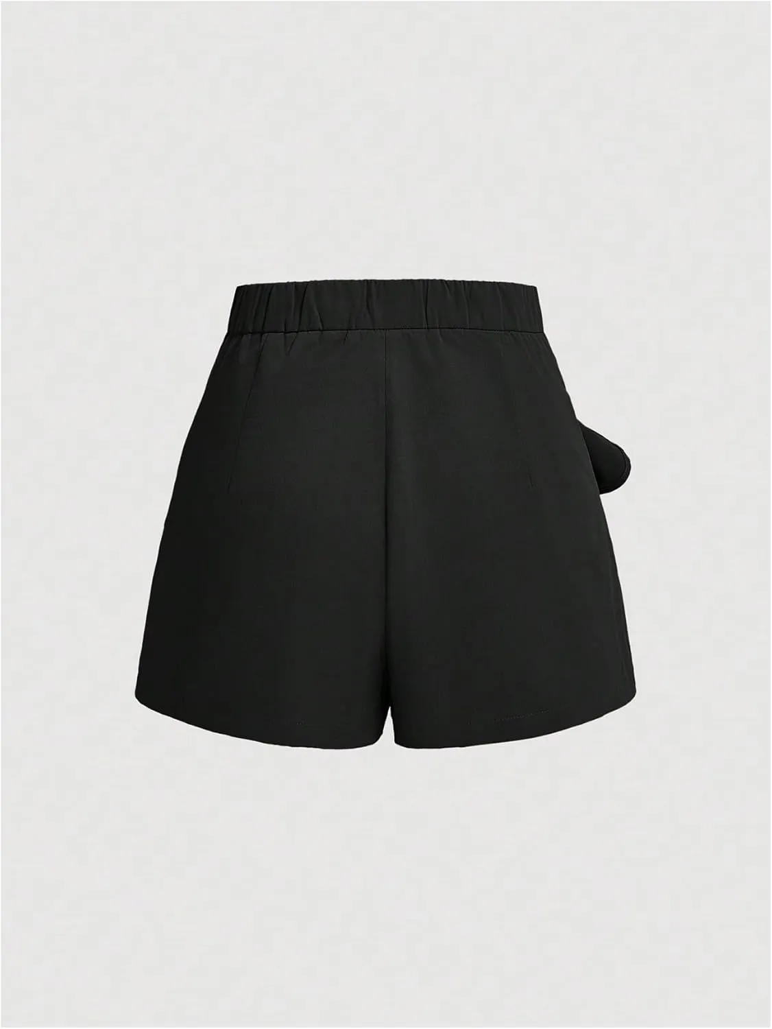 WDIRARA Women's Bowknot Wrap Skirt High Waisted Asymmetrical Mini Skorts Dressy Casual Shorts