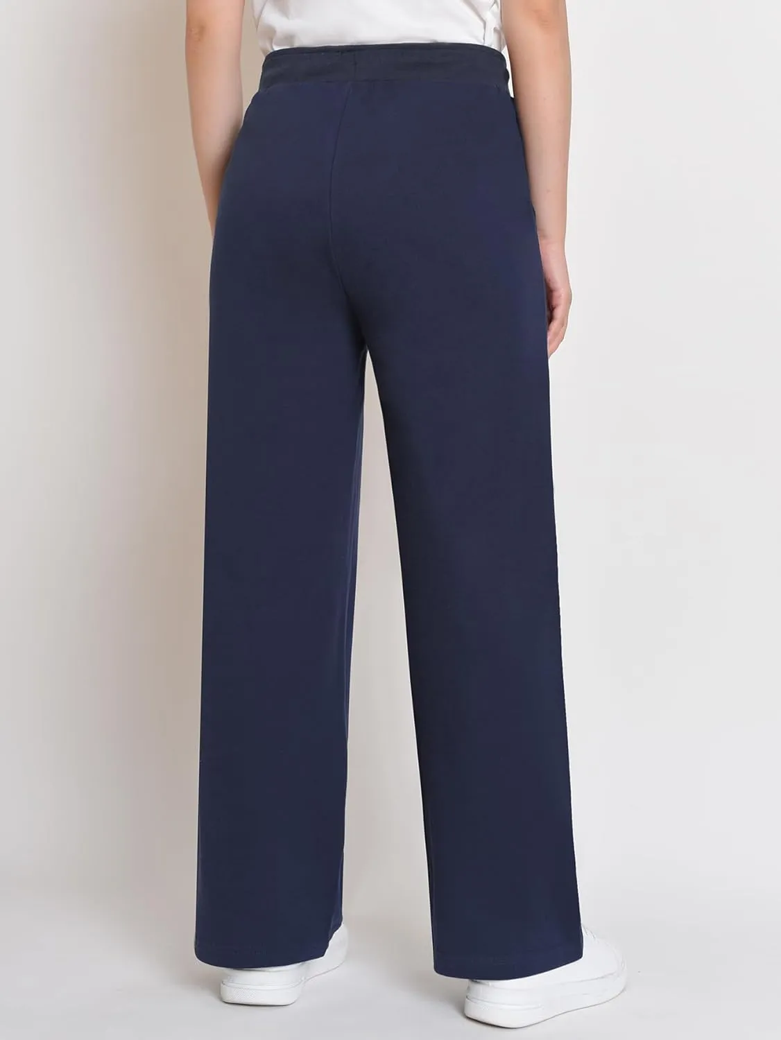 Weintee Women's Petite Wide Leg Sweatpants Cotton Pants with Pockets