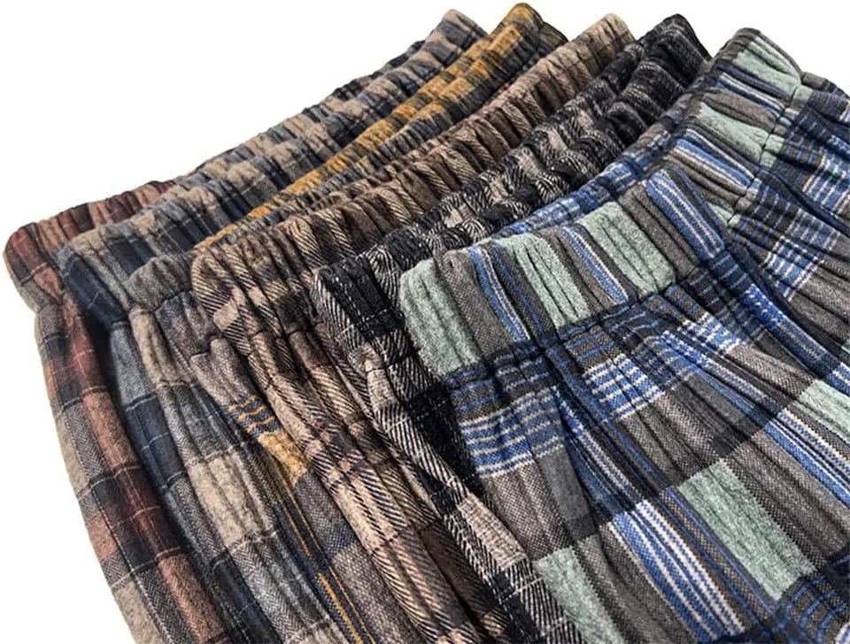 Winter Woolen Plaid Skirt for Women Academic College Elastic Waist Casual Student Midi Skirts