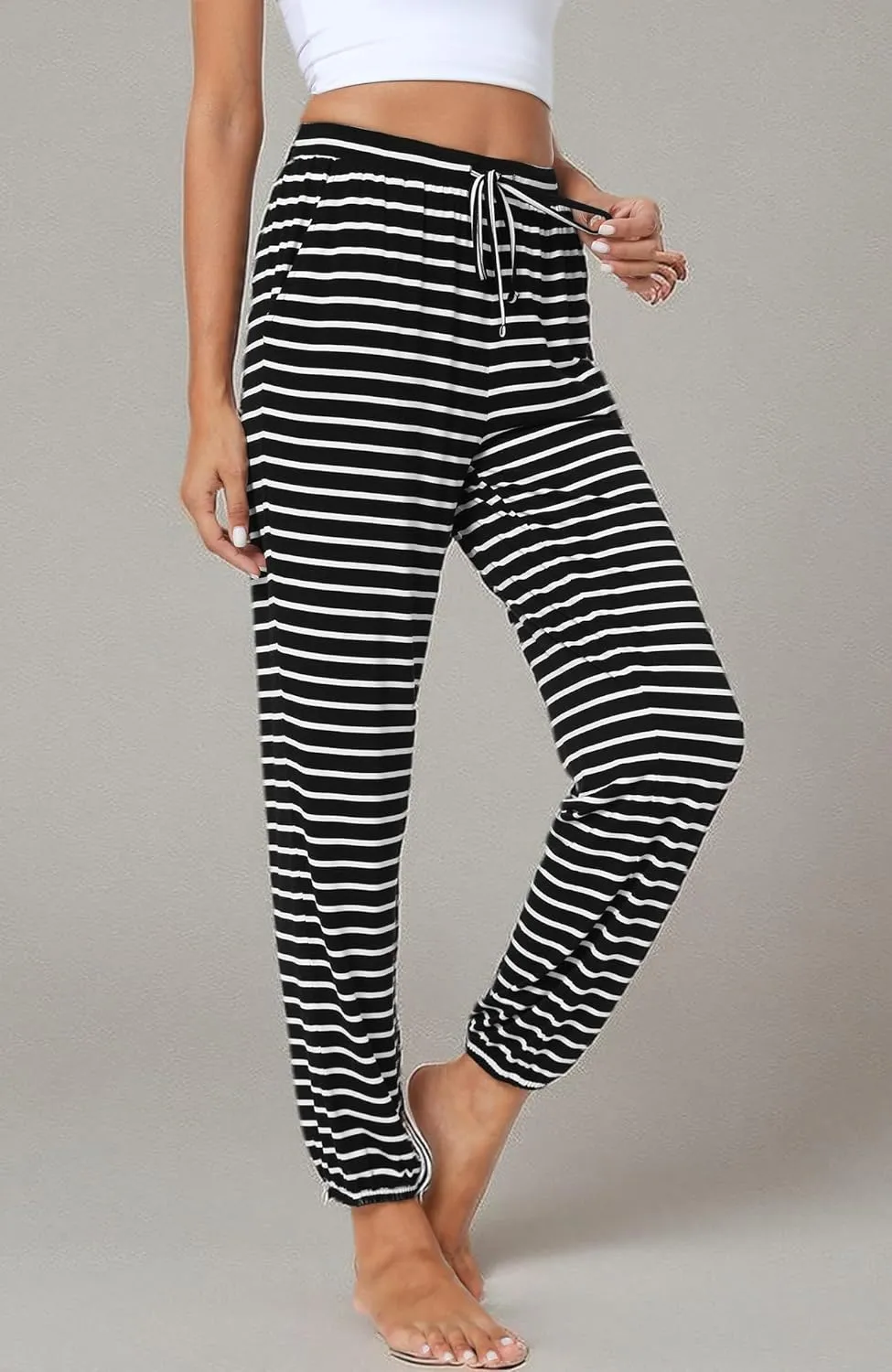 WiWi Bamboo Viscose Pajama Pants for Women Lounge Joggers Yoga Bottoms Plus Size Pajamas Pant Sweatpants S-4X