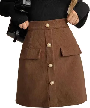 Women High-Waisted Skirt for Women Spring A-line Covering Belly and Slimming Buttocks Short Skirt