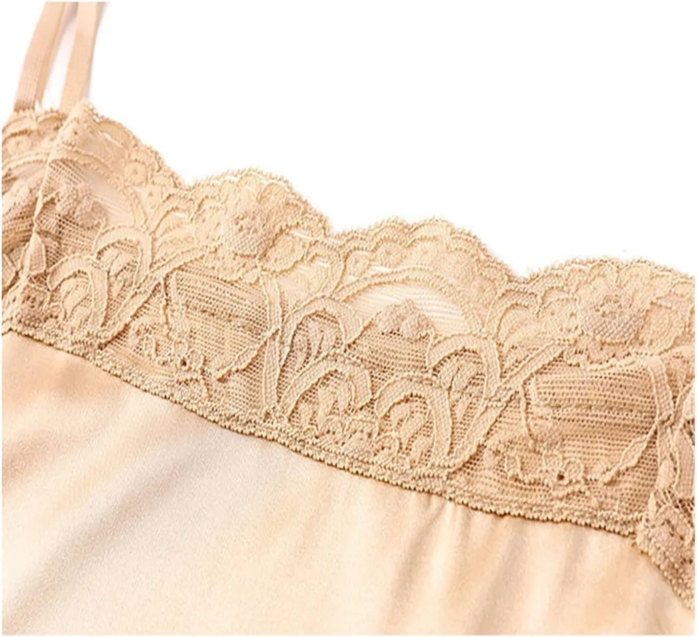 Women lace Retro O-Neck Plus Size Sexy Tube top Satin Basic Camisole Sleeveless top