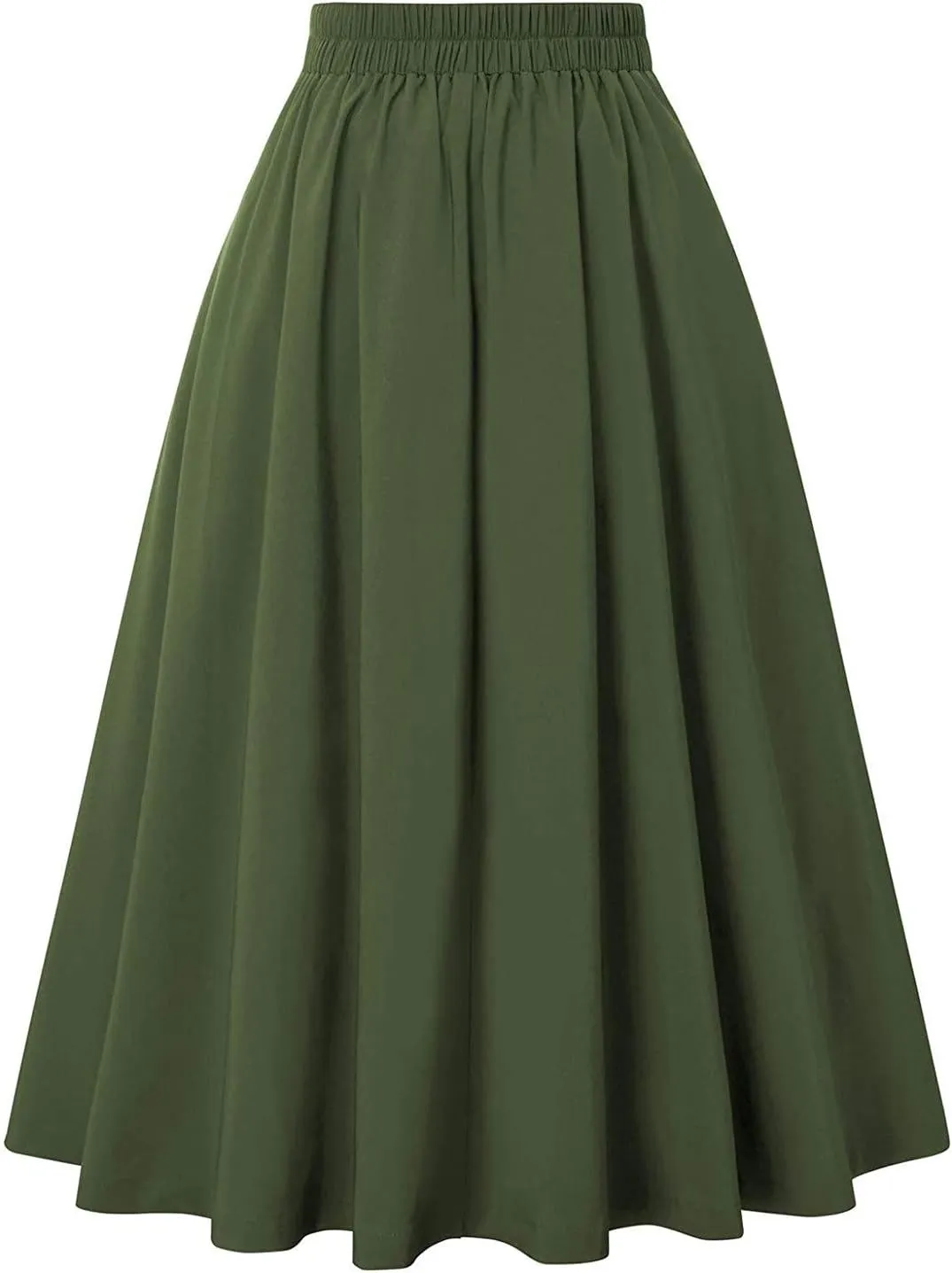 Women Skirts Women Vintage Fashion Casual Plaid Skirt Vintage High Waist Pleated Skirt Spring Dresses Midi Skirts
