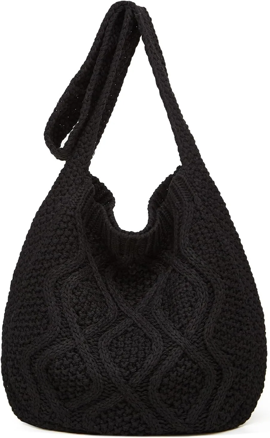 Women's Aesthetic Tote Bags Handwoven Knitted Shoulder Handbag Purse Hobo Bag Large Shoulder Shopping Bag Travel