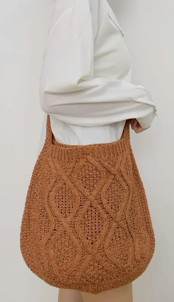 Women's Aesthetic Tote Bags Handwoven Knitted Shoulder Handbag Purse Hobo Bag Large Shoulder Shopping Bag Travel
