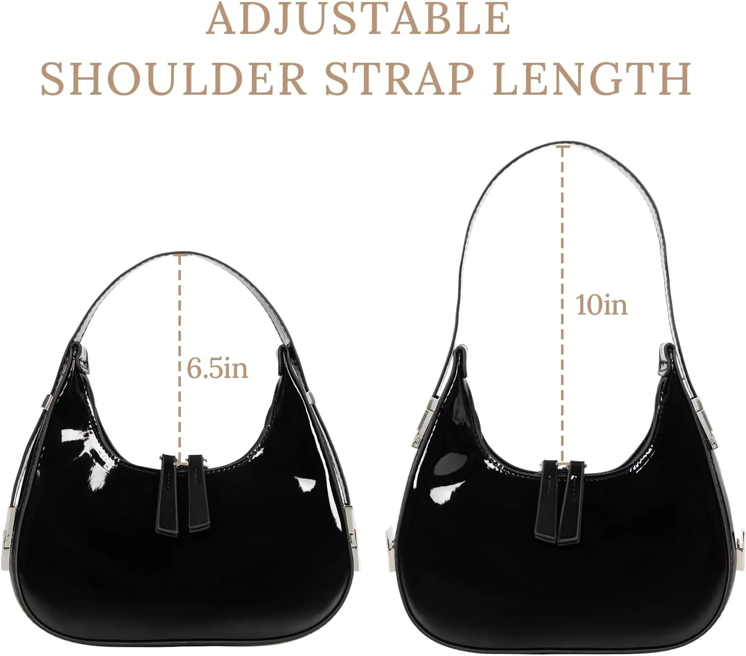 Women's Crescent Shoulder Bags Fashion Y2k 90s Hobo Crescent Handbags,Underarm Shoulder Purse BagUpsized Version