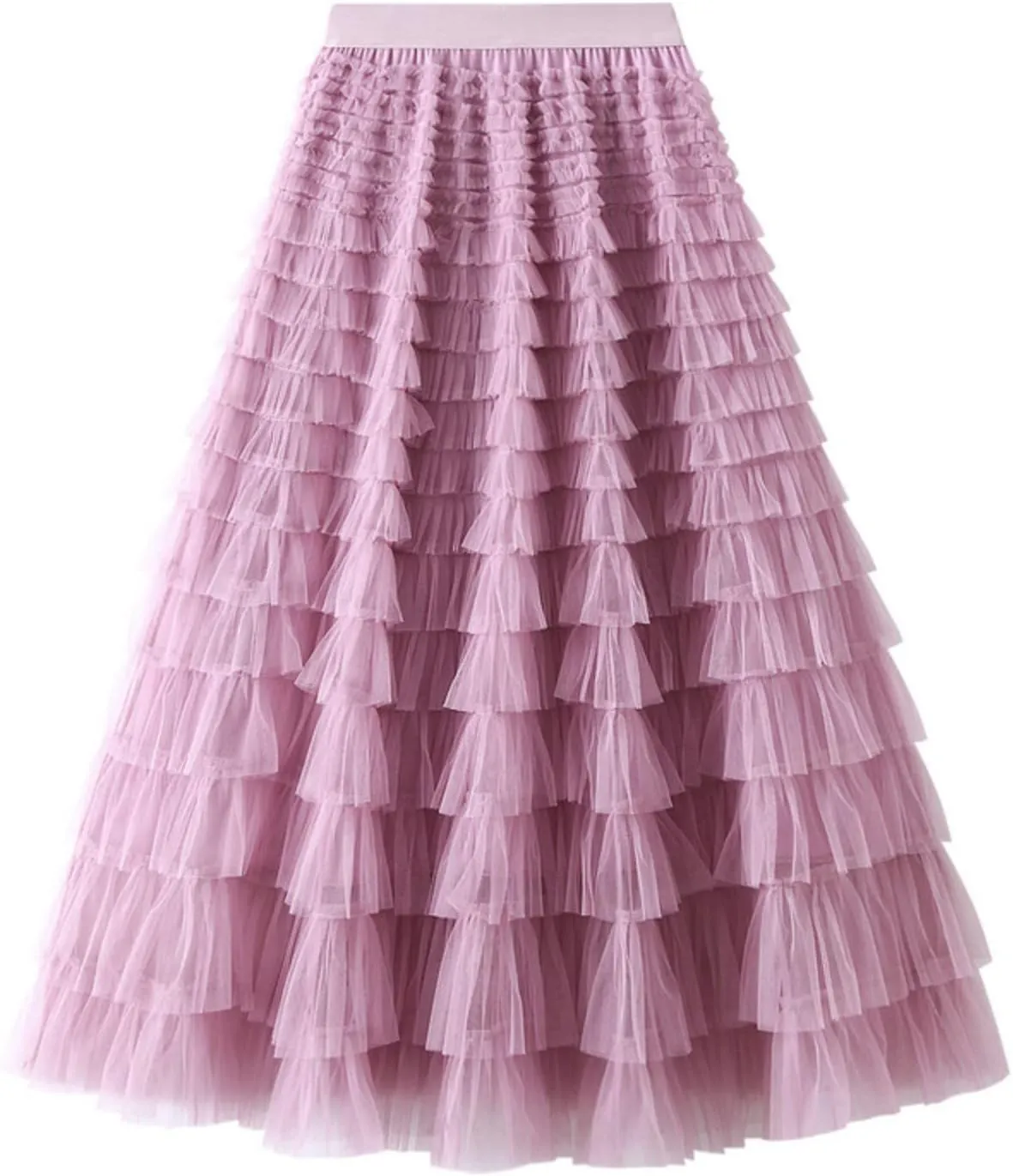Women's Floral Midi Skirt Layered Heavy Industry Cake Skirts Vintage Irregular Beach Thin Skirt Pleated Cheer