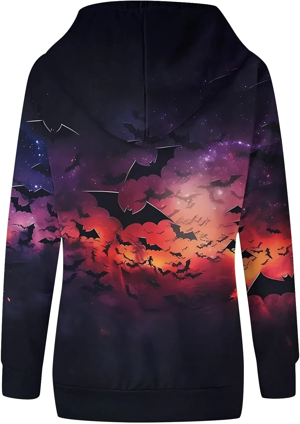 Women's Halloween Witch Shadow Print Casual Shirt Oversized Halloween Graphic Hoodie Fall Fashion Long Sleeve Pullover
