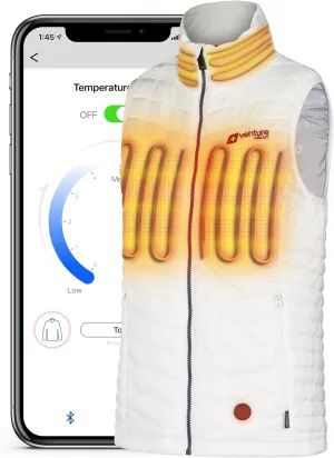 Women's Heated Vest with Battery Included - 4 Warming Zones, Bluetooth App Control, Outdoor Insulated Puffer