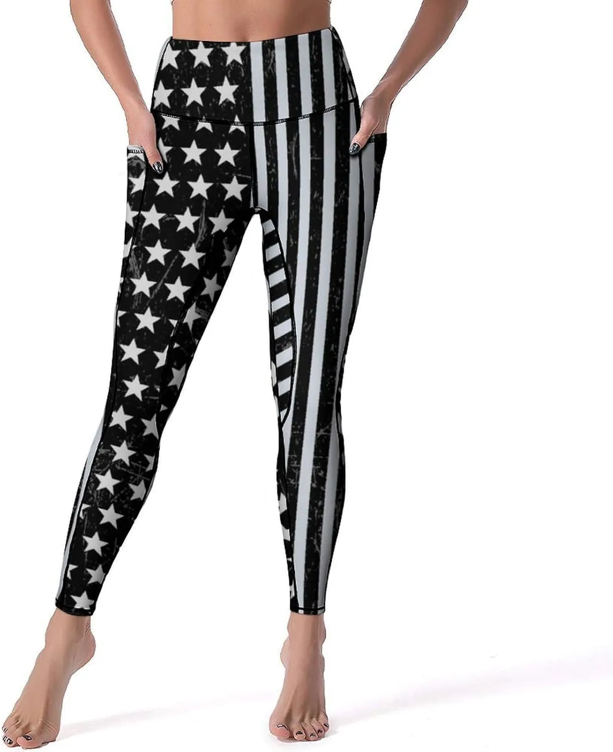 Women's High Waist Tummy Control Yoga Pants with Pockets Workout Leggings