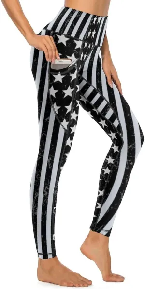 Women's High Waist Tummy Control Yoga Pants with Pockets Workout Leggings
