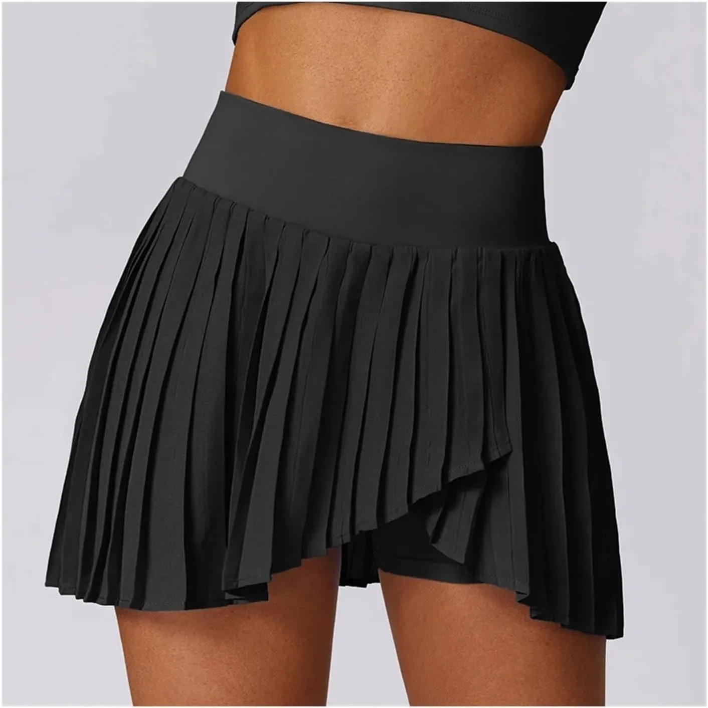 Women's High Waisted Pleated Tennis Skirts with Pockets Tummy Control Casual Liner Skorts Workout Golf Skirts