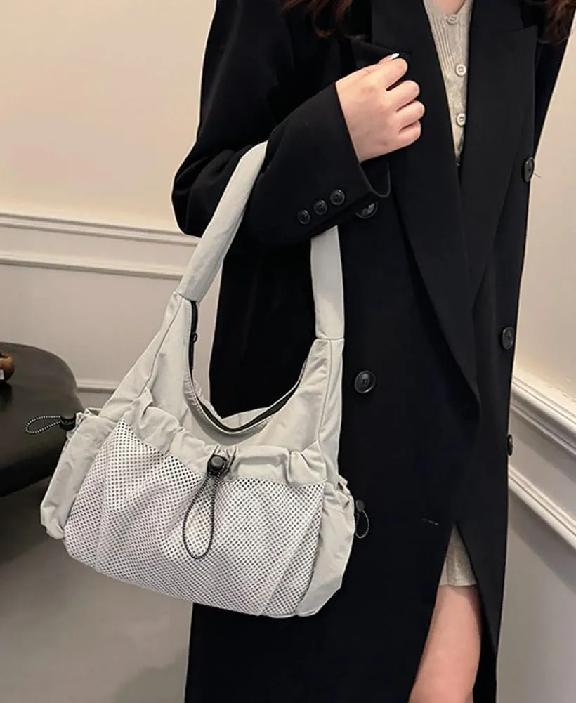 Womens Nylon Shoulder Bag Purse 2025 Trendy Lightweight Hobo Bag Soft Large Commute Tote Handbags for Travel Vacation