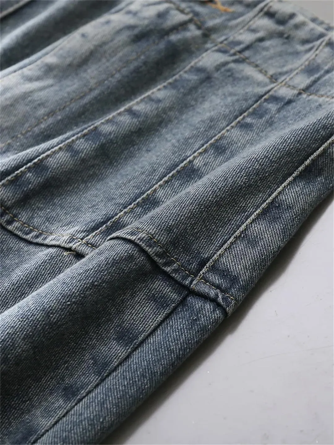 Women's Retro High Waisted Denim Skirt Slim Fit A-Line Swing Skirts Lady Casual Office Work Jeans Skirts