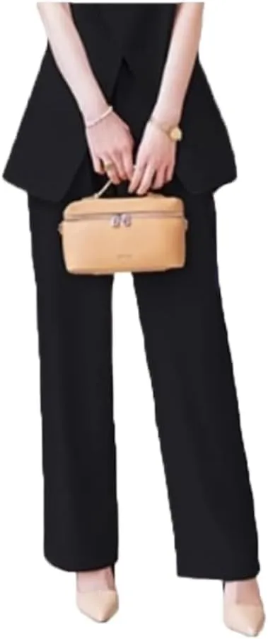 Womens Sleeveless Suit Vest and Wide Leg Pants Business Summer Casual Top Blazer Jacket Suit Sets for Women 2 Piece Outfits