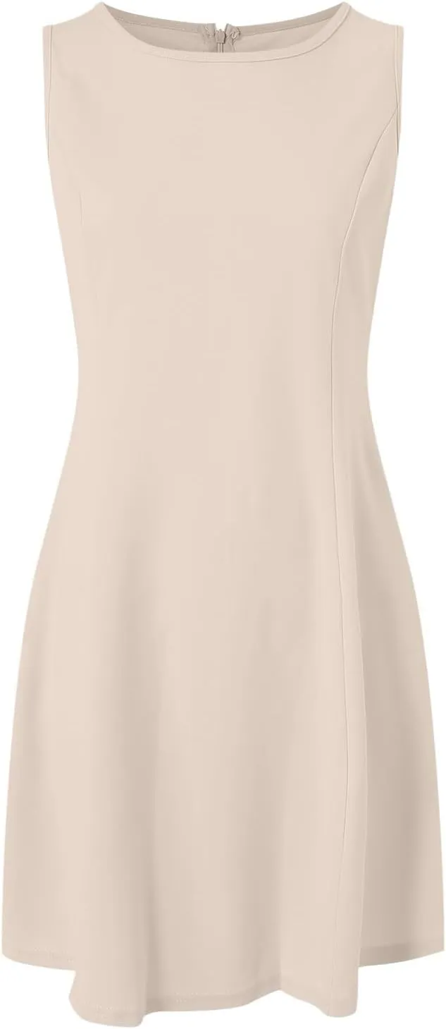 Womens Summer Sleeveless Boat Neck Mini Dress Slim Fitted Party Club Little Short Dresses Cute Sexy Bodycon Dress