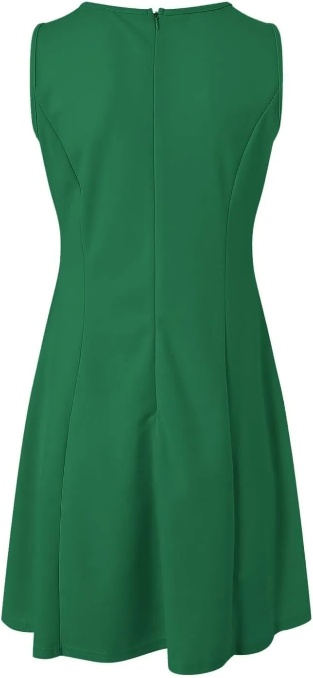 Womens Summer Sleeveless Boat Neck Mini Dress Slim Fitted Party Club Little Short Dresses Cute Sexy Bodycon Dress