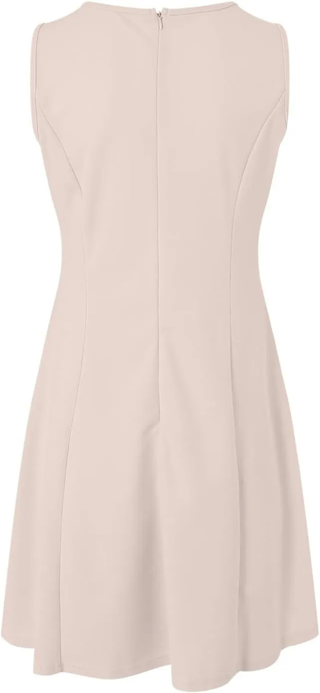 Womens Summer Sleeveless Boat Neck Mini Dress Slim Fitted Party Club Little Short Dresses Cute Sexy Bodycon Dress