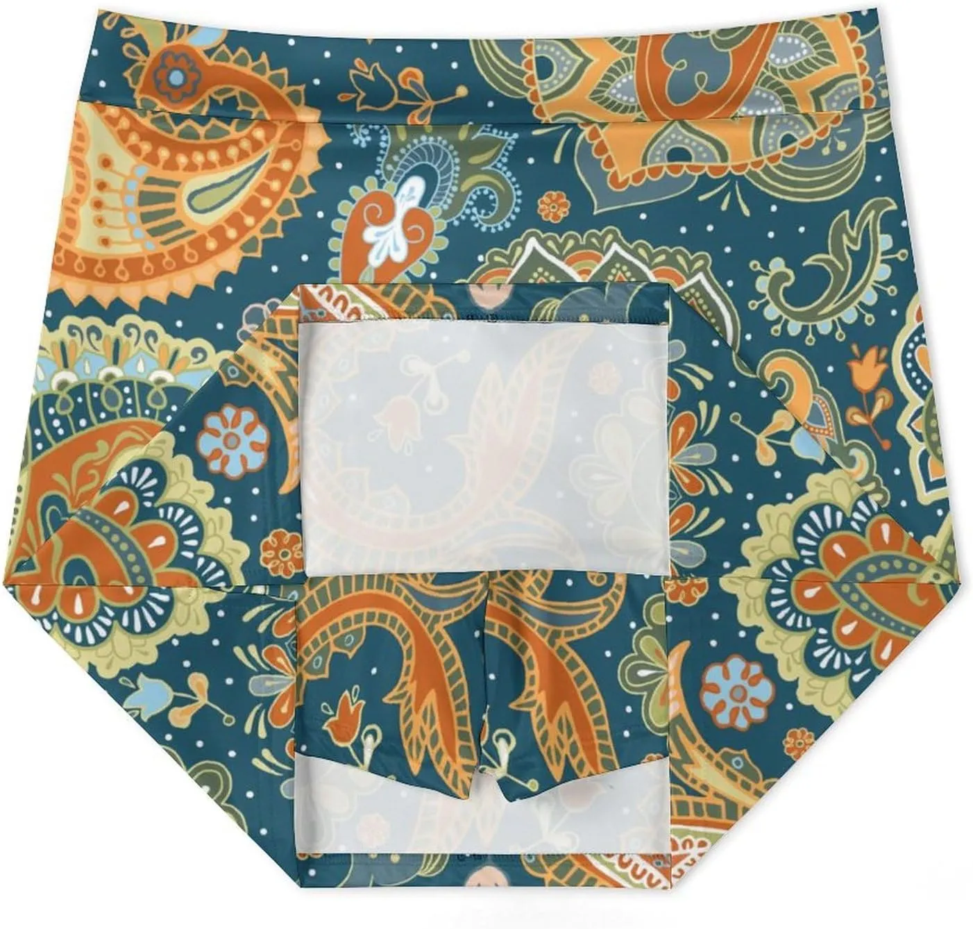 Women's Tennis Skirt 70s Paisley Print Athletic Golf Skorts for Woman with Pockets Summer Mini Skirts Workout Outfits
