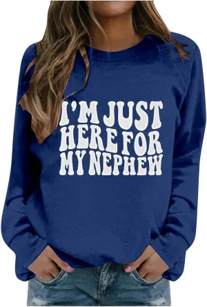 Women's Trendy Pullover Hoodie Letter Print Round Neck Top For Fall & Winter Oversize Hoodies Sweatshirt Women