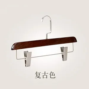 Xyijia Hanger Clothing Store Pants Grained Antiskid Underwear, Panty Hose Rack Trousers Clip Skirt Skirt and Wooden Clothes Hanger.