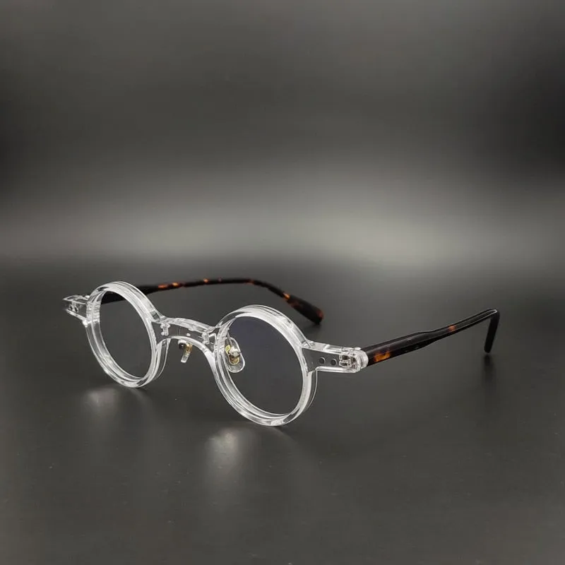 Yujo Unisex Full Rim Small Round Eyeglasses Acetate Y036